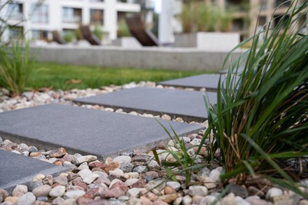 Płyty tarasowe Semmelrock Asti Natura 60x30x5 cm – kolory Bello, Platino i Sombra